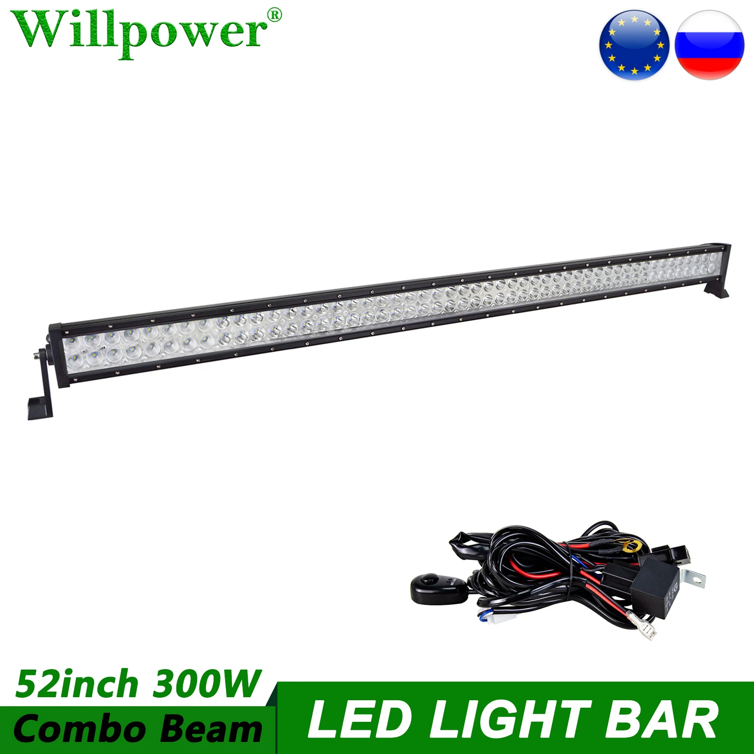 

Внедорожник, устанавливаемый на крыше автомобиля 300W 52 "светодиодный светильник бар для Jeep Wrangler JK Dodge Chevy Offroad 4x4 грузовик Вождение туман светильник панели прямой светодиодный бар