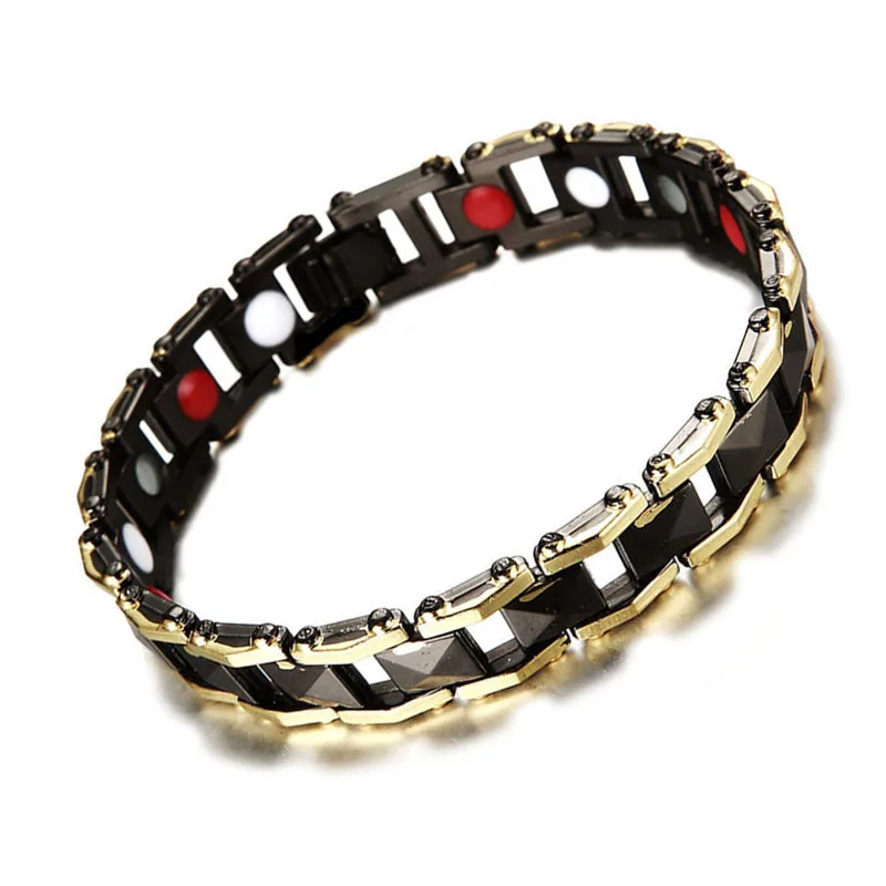 Fashion energy magnetic bracelet for men copper chain link bracelet health germanium Negative Ion Far Infrared bracelet jewelry