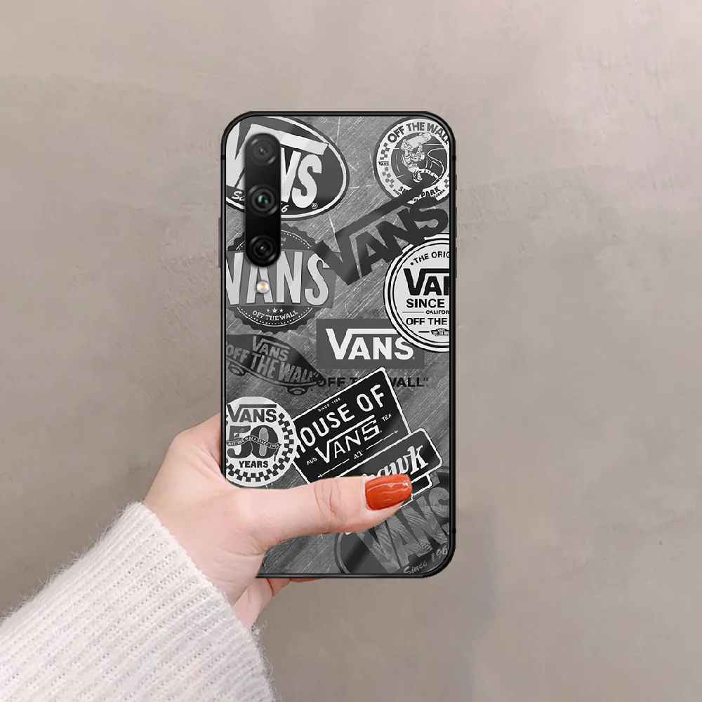 

Brand For Vans Tempered Glass Phone Case Cover For Huawei Honor 7 8 9 10 20 A I X Lite Oppo 5 X 2 3 Pro Pretty Soft Luxury