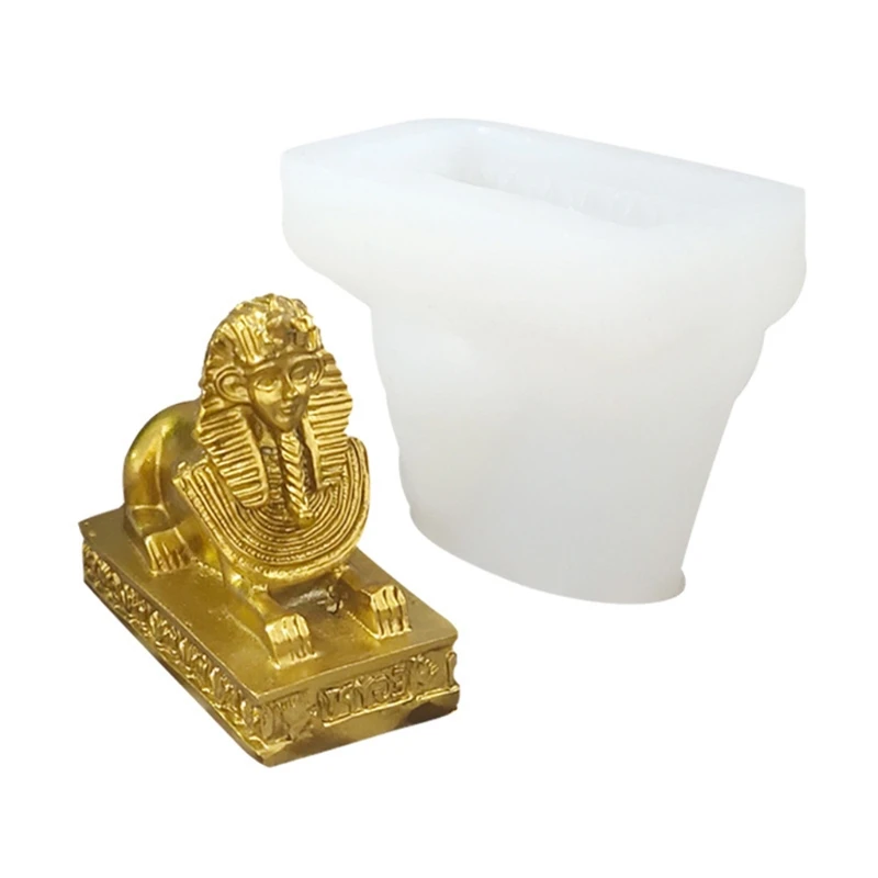 

Handmade Egyptian Sphinx Resin Mold DIY 3D Great Sphinx Face Epoxy Resin Casting Silicone Mold Resin Wax Craft Tools
