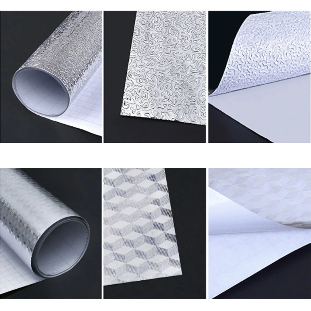 Маслостойкая кухонная наклейка водонепроницаемая алюминиевая фольга