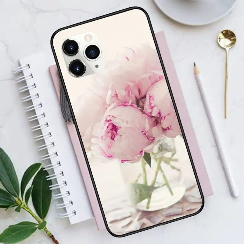 

Pink Flower Peony fashion Phone Case for iPhone 11 12 mini pro XS MAX 8 7 6 6S Plus X 5S SE 2020 XR