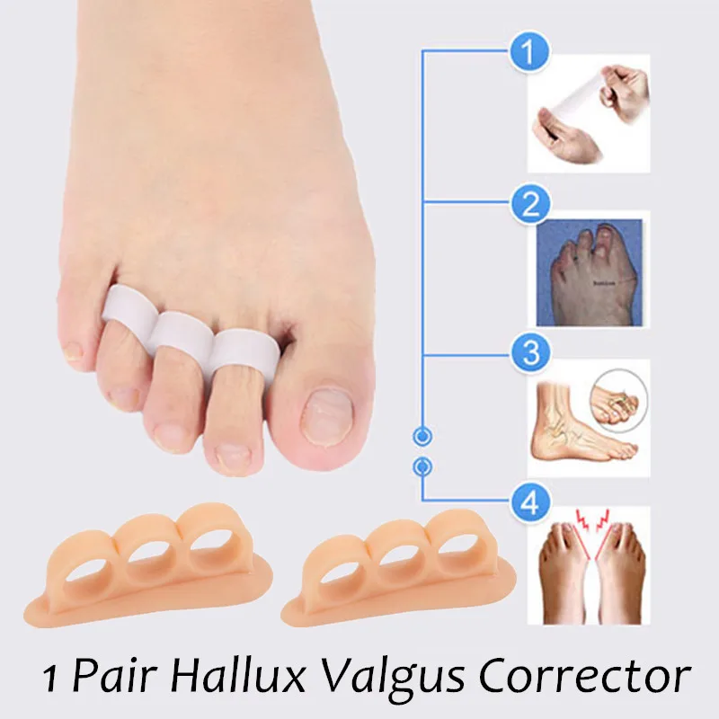 

12Style Durable Useful Unisex Anti-slip Shock-absorbing Insoles Toe Separator Hallux Valgus Corrector Toes