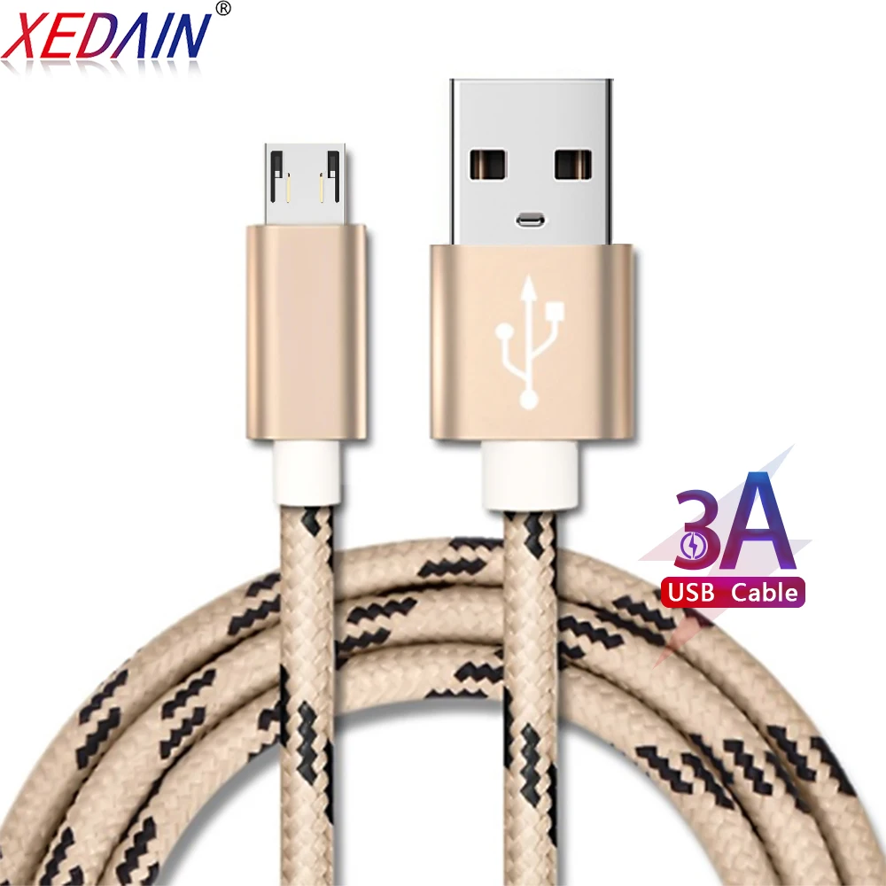 Очень хороший нейлоновый кабель Micro Type C для быстрой зарядки Samsung Sony Xiaomi Android USB и