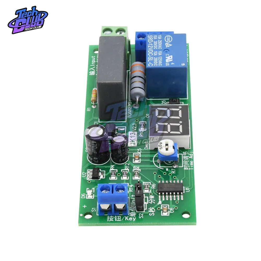 AC 220 В 10A цифровой дисплей задержка релейный модуль задержки пуска таймер