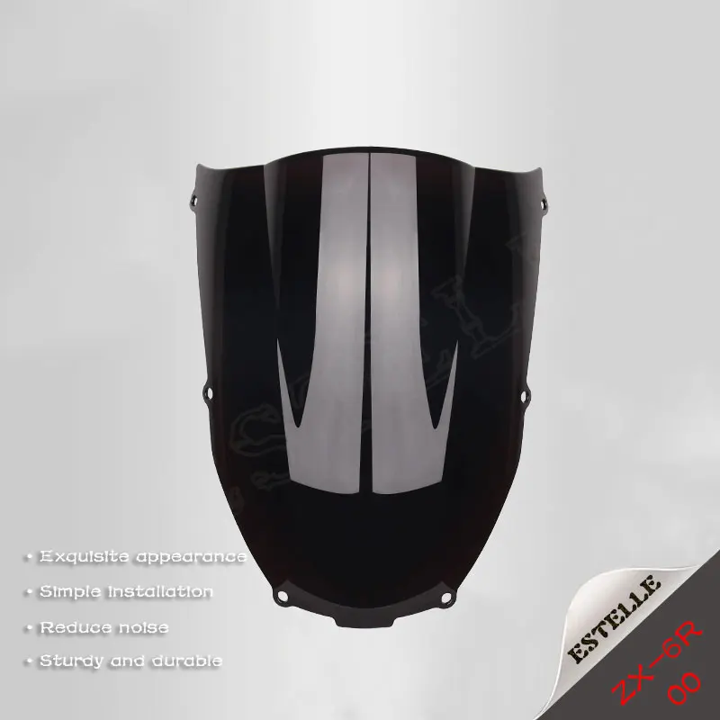 

For Kawasaki ZX-6R 2000-2002-On Motorcycle Windshield Windscreen High Quality ABS Plastic ZX-6R2000 2001 2002
