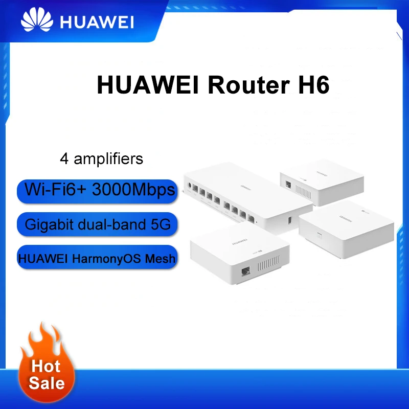 New Huawei Router H6 HarmonyOS mesh wifi gigabit router H6 Pro Wi-Fi 6+ 3000 Mbps full coverage Dual frequency 4 Amplifiers