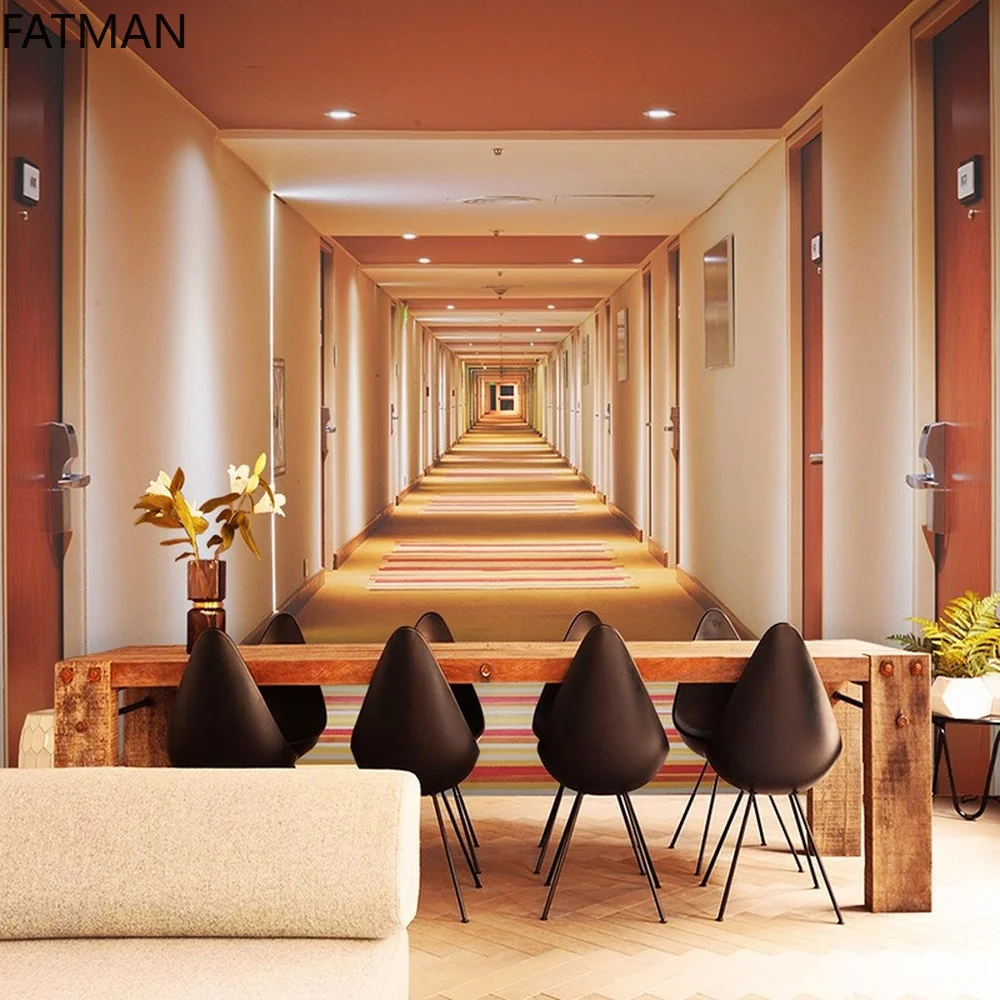 

FATMAN Custom 3D Visual Expansion Corridor Wallpaper Restaurant Background Space Extension Mural Room Decor Accessories Dropship