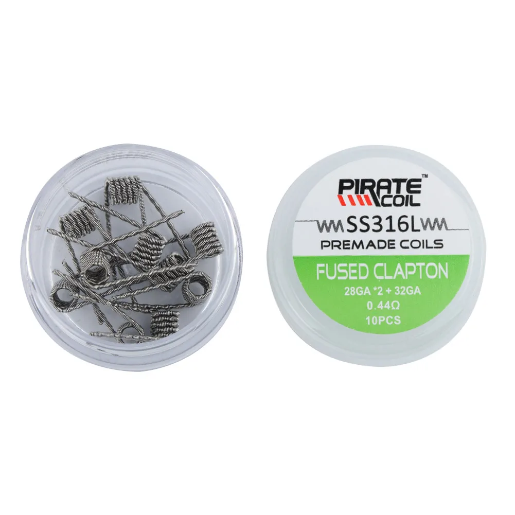 10 шт./кор. готовая спираль SS316L Alien Clapton сплавленные готовые спирали для атомайзера
