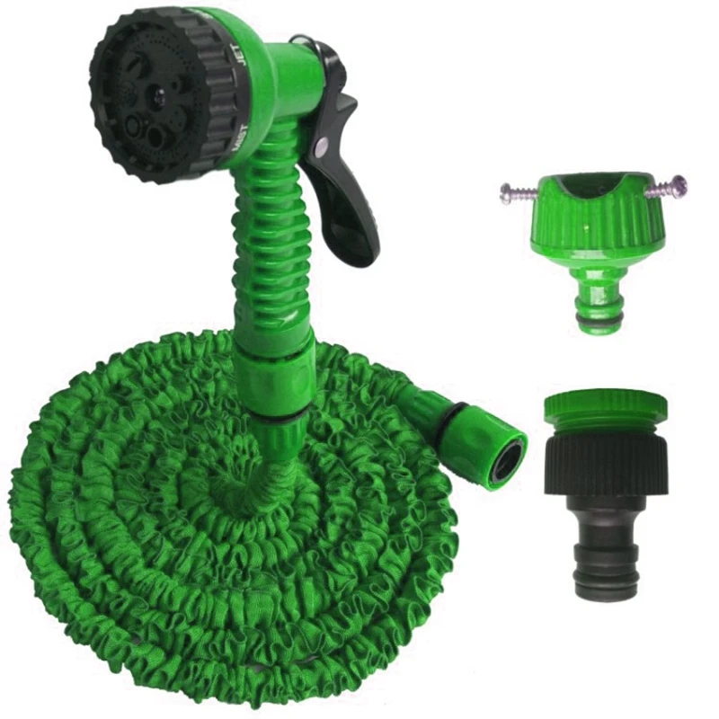 Расширяемый садовый шланг 50 футов для воды с трехслойным латексным сердечником