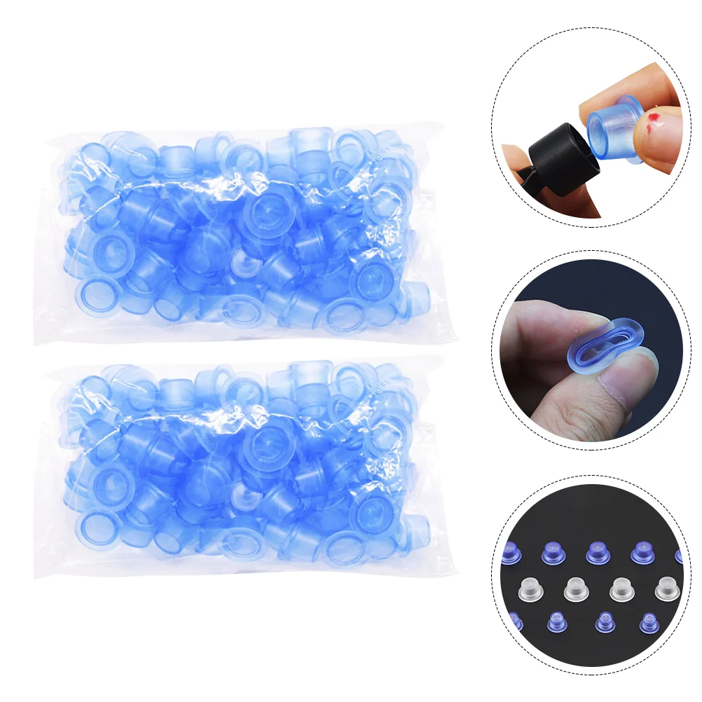 

200pcs Ink Caps Mixed Ink Cups Silicone Ink Containers