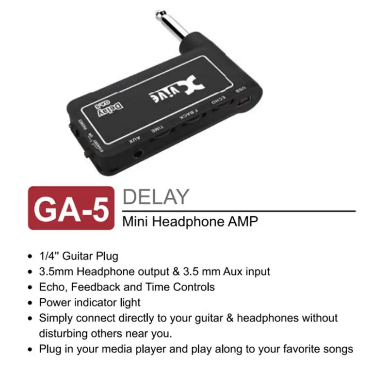 1 шт. гитарной вилки мини Портативный перезарядки Elec для наушников HiFi ламповый