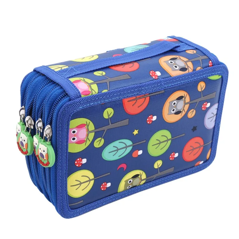 Цветной тканевый пенал для ручек и карандашей 32/52/72 отделений