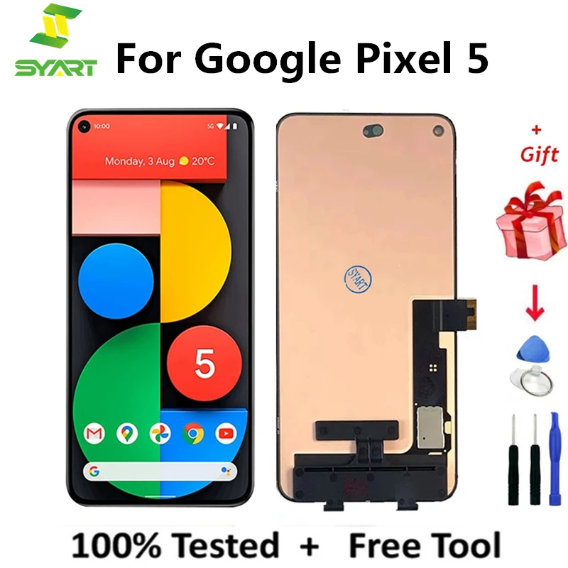 

For Google Pixel 5 LCD Display Touch Digitizer Screen For Google Pixel 5 Replacement GD1YQ GTT9Q Free Tools