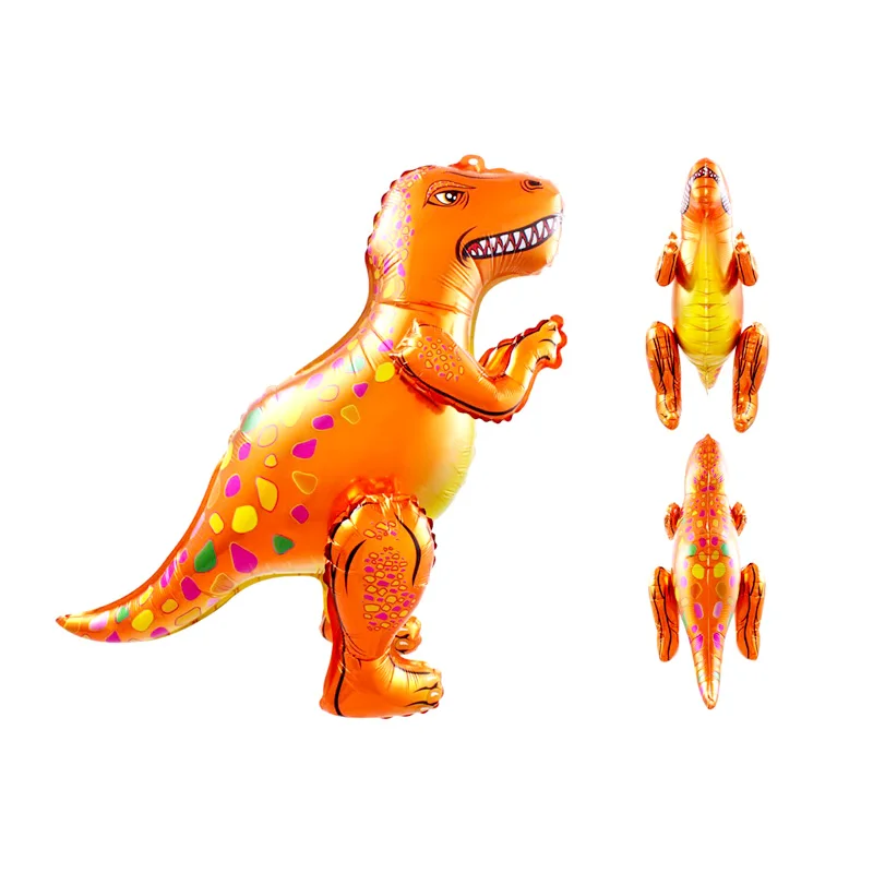 1 шт. 3D реквизит Динозавр для вечеринки Сращивание красный динозавр Фольга