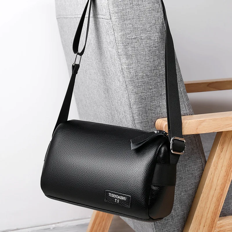 New Design Men's Bucket Bag Shoulder Bag Lady Cross Body Bag Male Messenger Bag Soft Handbag Travel Bag