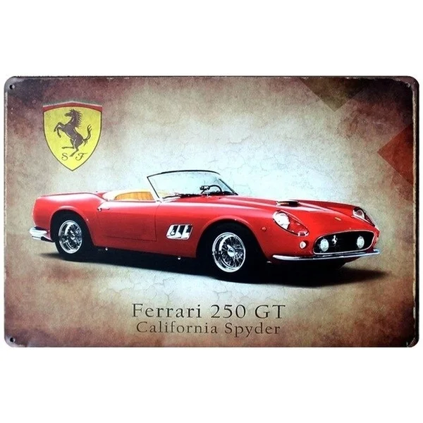 Старинная стоянка автомобиля горячий стержень металлические жестяные знаки