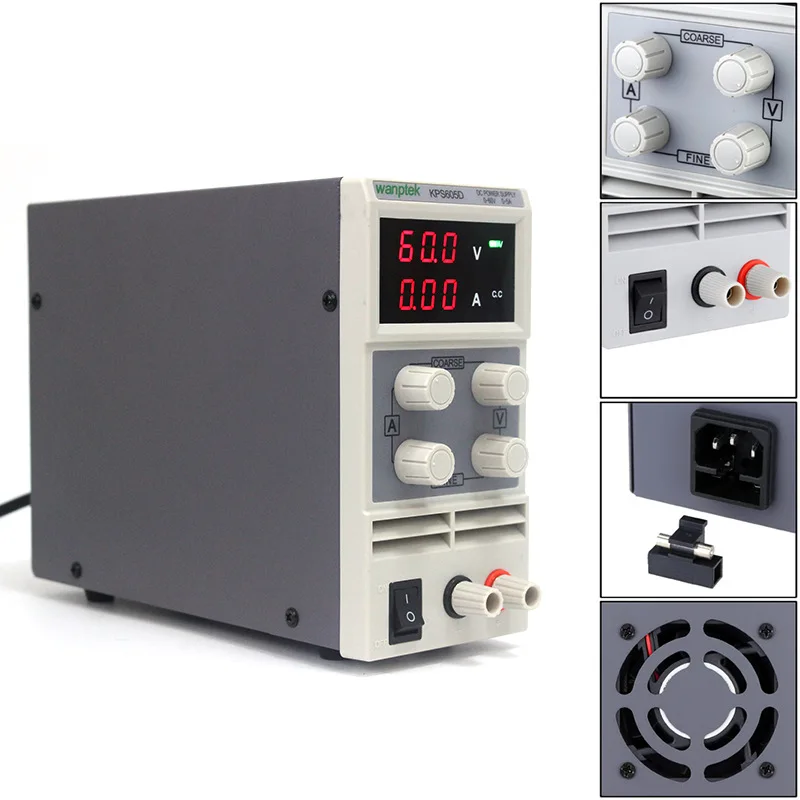Wanptek мини импульсный источник питания постоянного тока KPS605D 60 в 5A Одноканальный
