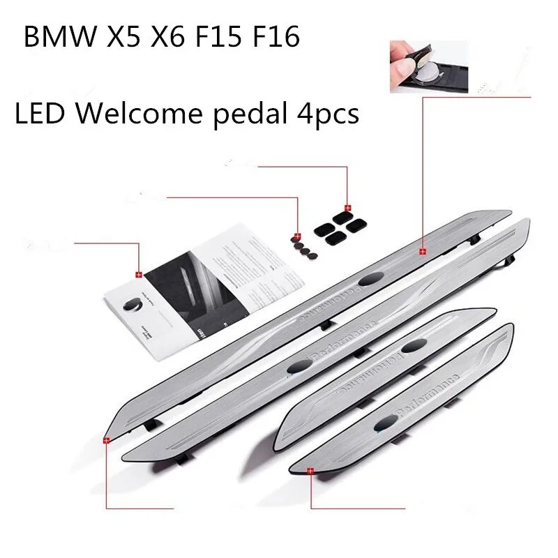Пара освещения порога двери для BMW X5 X6 F15 F16 14-18 м производительность шаг