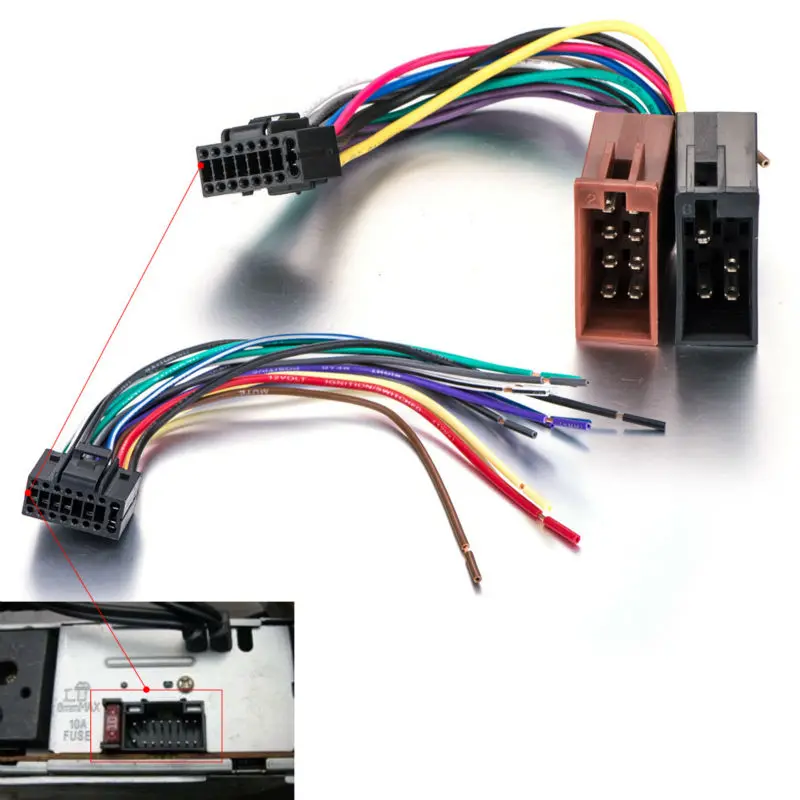 Автомобильный стерео-радиоприемник стандарт ISO соединитель жгута проводов