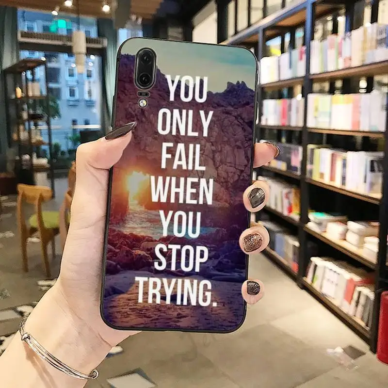 

Mountain forest positive quoteshigh quality Phone Case shell For Huawei honor Mate P 10 20 30 40 Pro 10i 9 10 20 8 x Lite