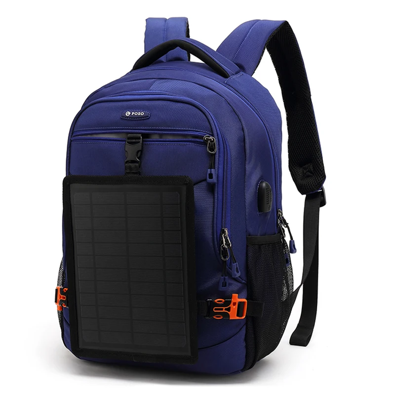 

Водонепроницаемый рюкзак для ноутбука 15,6 дюйма, со съемной солнечной панелью и USB-зарядкой