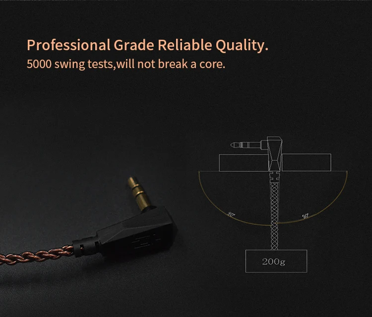 KZ ZS10 ZST ZS3 кабель высокой чистоты бескислородной меди витой кабель обновления KZ 2pin кабель для KZ Z10 ZST ZSN CCA C10 V80