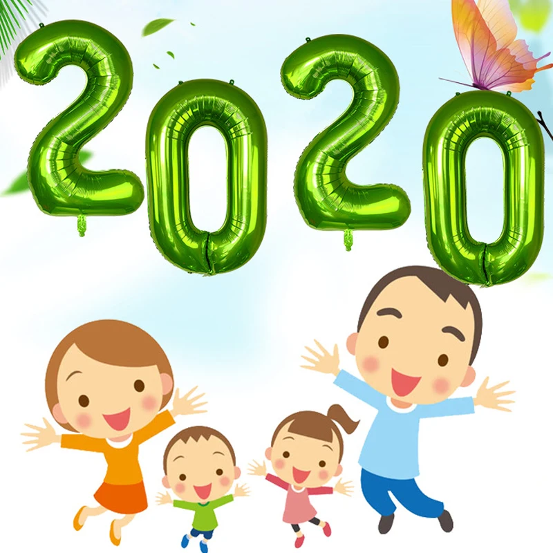 Зеленые фольгированные шары с цифрами 40 дюймов 0 1 2 3 4 5 6 7 8 9 гелиевый зеленый шар