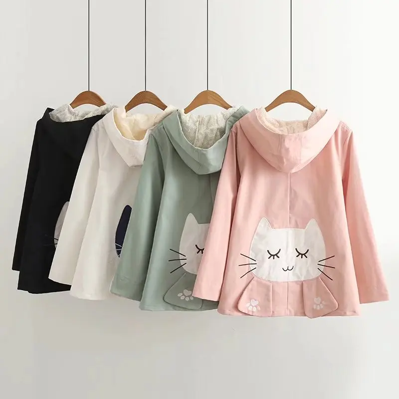 Куртка женская с капюшоном Повседневная тонкая модная ветровка верхняя одежда