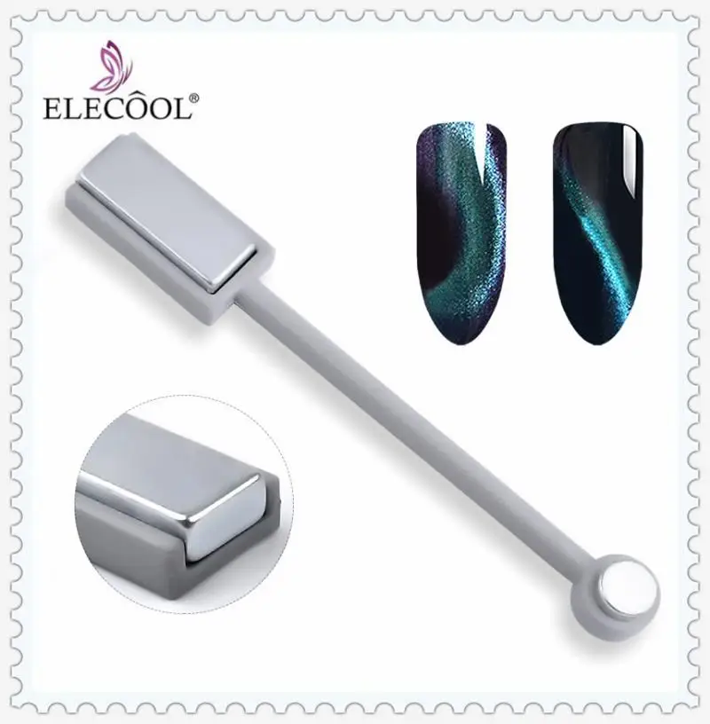 ELECOOL 1 шт. двухсторонний дизайн ногтей кошачий глаз Магнитная палочка 3D эффект