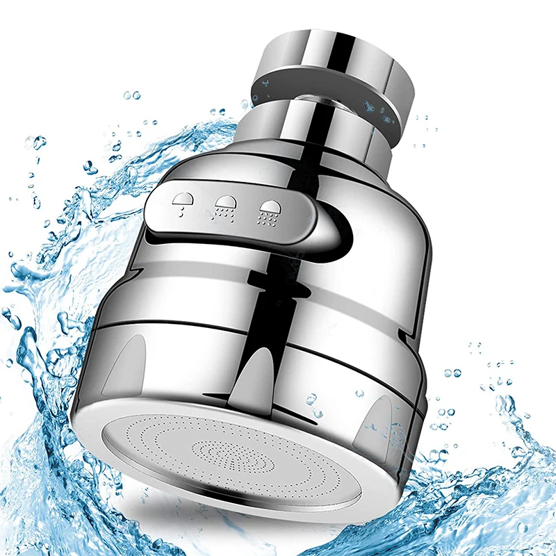 

Zhangji 3 Modes Faucet Aerator Kitchen Water Saving Water Filter 360 Degree Rotating Flexible Water Faucet Bubbler For Kitchen
