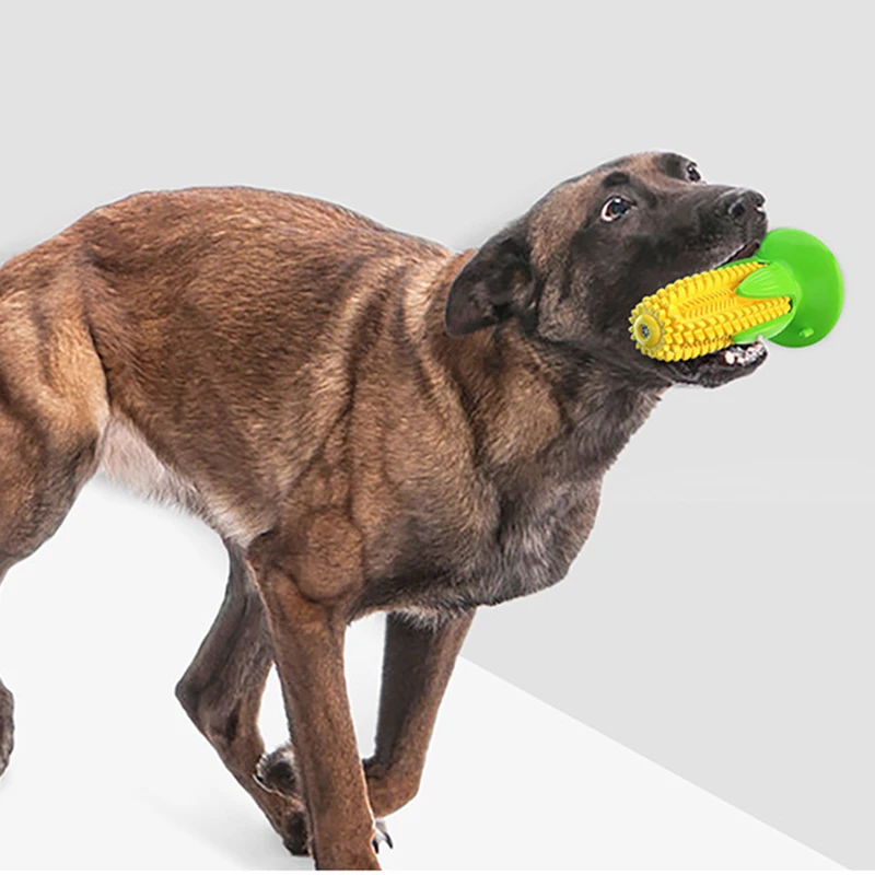 

Dog Corn-Shaped Toy With Suction Cup Puppy Chew Cleaning Dental Toy Pet Molar Stick Bite Resistant BV789