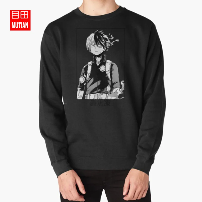 black-sweatshirt Todoroki Shōto толстовки todoroki shto to shouto shoto bnha boku no hero Academy my - Цвет: black-sweatshirt