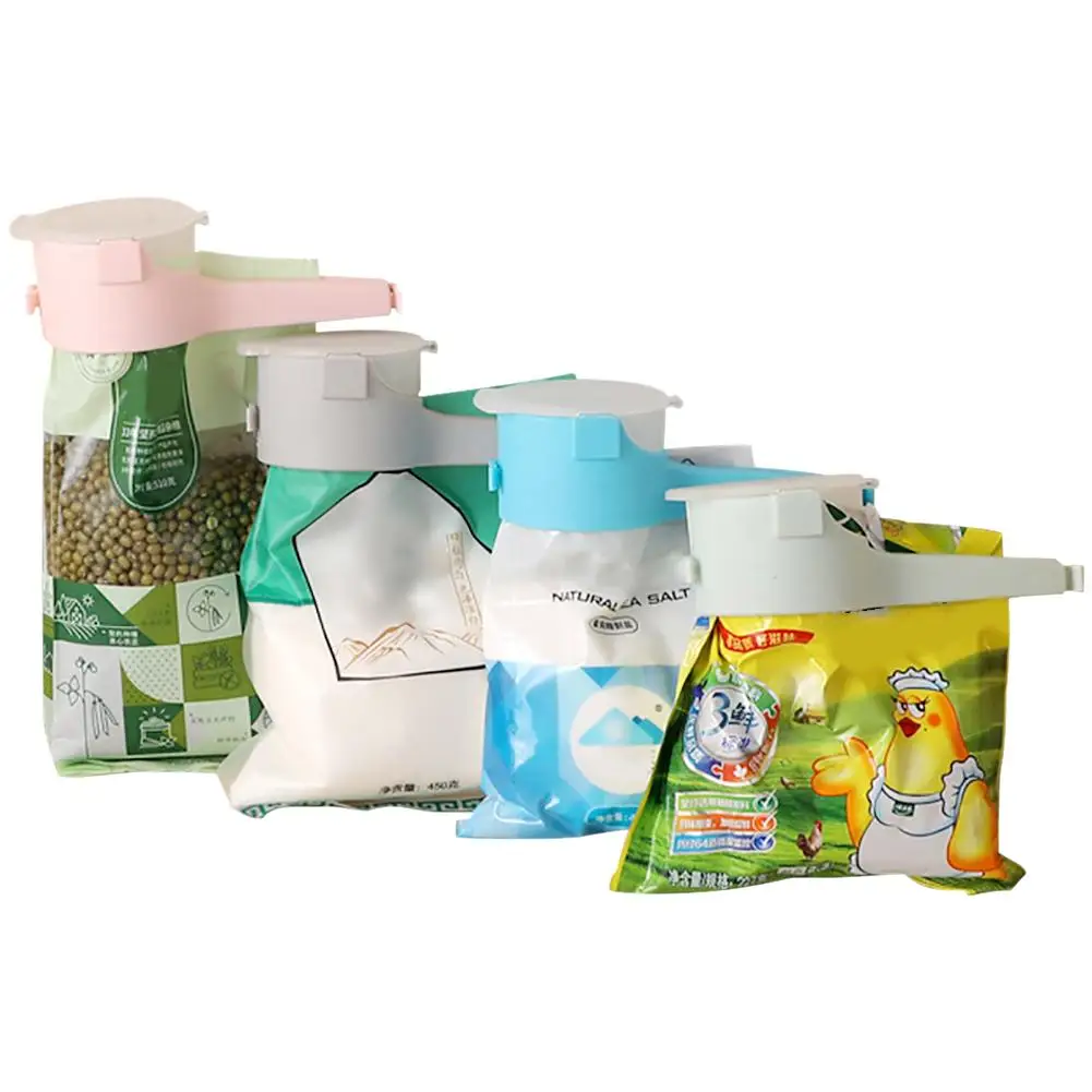 4 шт мешок запечатывания Зажимы Сохранение свежести продуктов хранения