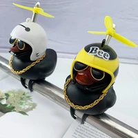 1pc new creative hot car bicycle ornament lovely small black duck broken wind helmet outdoor sports mini black duck decoration