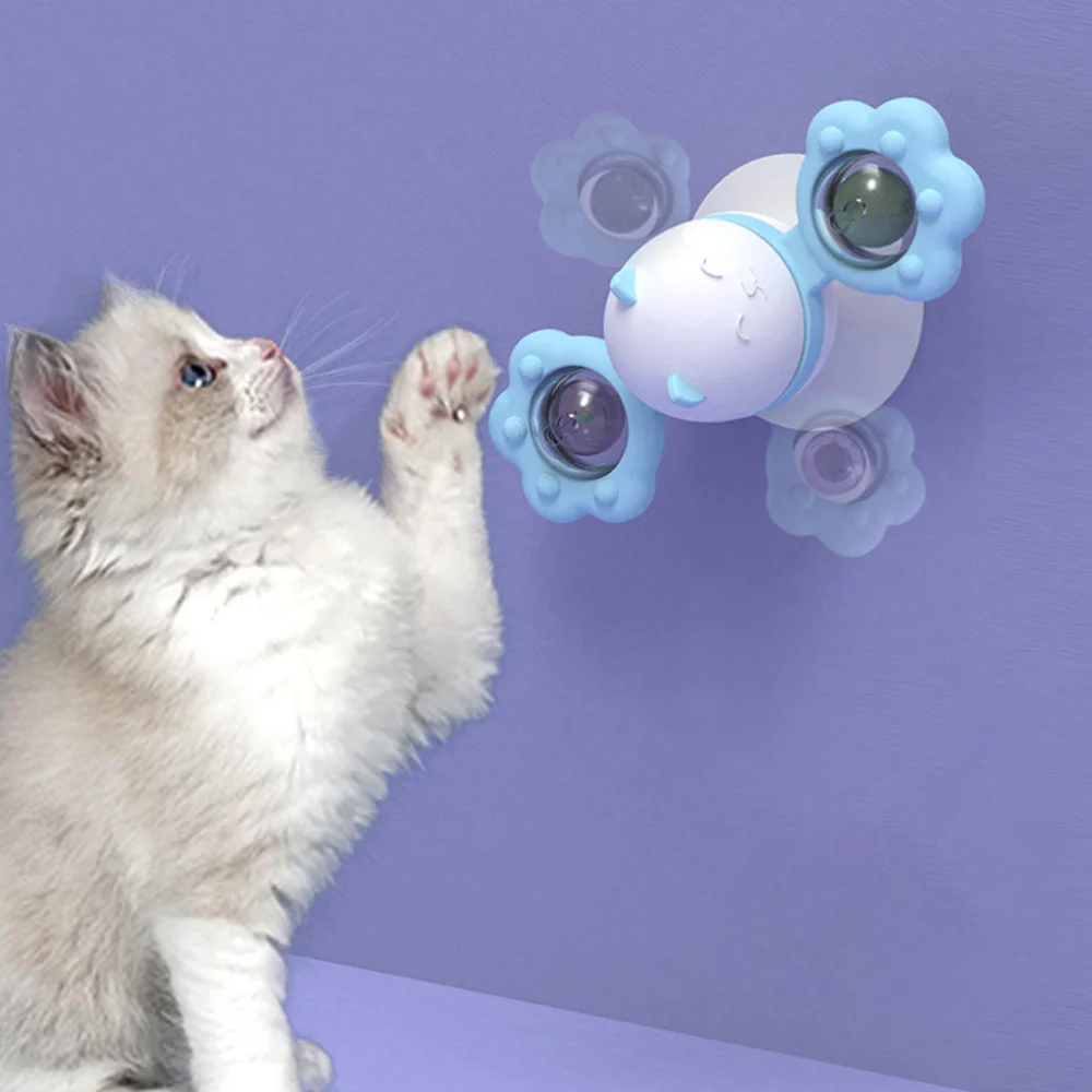 

Interactive Turntable Cat Teaser Cat Slower Feeder with Flashing