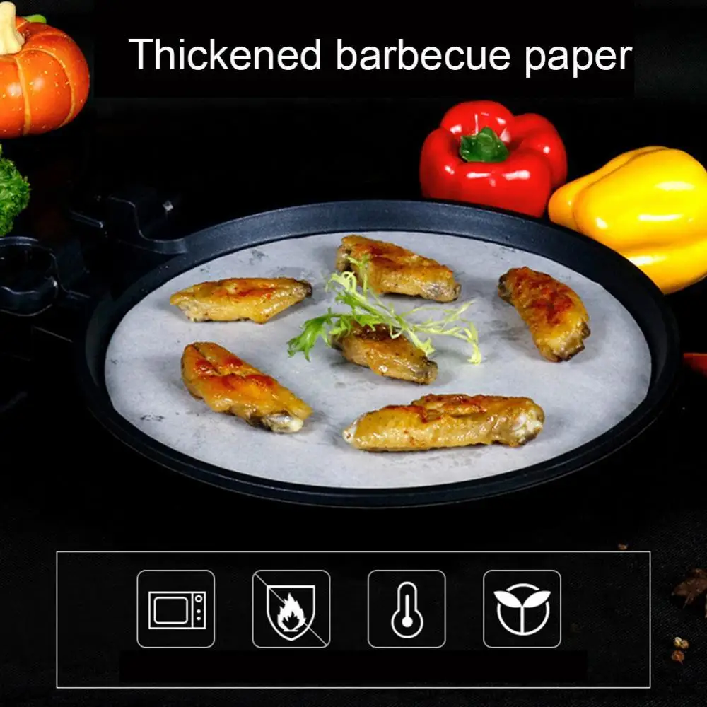 

40%HOT100Pcs Non Sticky Baking Paper Bread Snack Steamer AirS1 Fryer Sheet Kitchen Tool