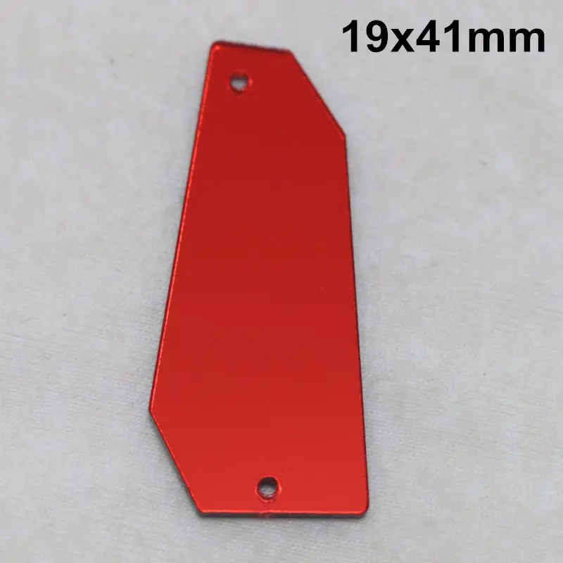 Светлый Сиам acryl ic зеркало пришить Стразы DIY Flatback зеркало акрил пришивные стразы с отверстиями для шитья - Цвет: A18-19x41
