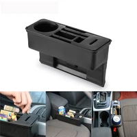 car seat crevice storage organizer console side pocket auto seat gap pocket organizer with coin box and water cup holder