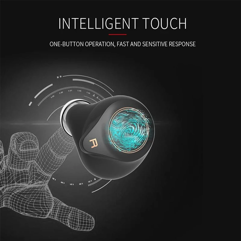 Vorke T16 наушники вкладыши TWS с Earphoe hi fi звук BT5.0 отдельно стереоэффект сенсорный