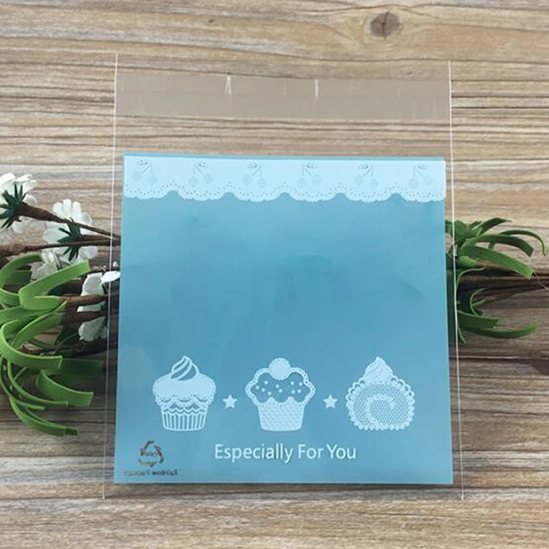 Пластиковый подарочный пакет большого размера для свадьбы печенья конфет