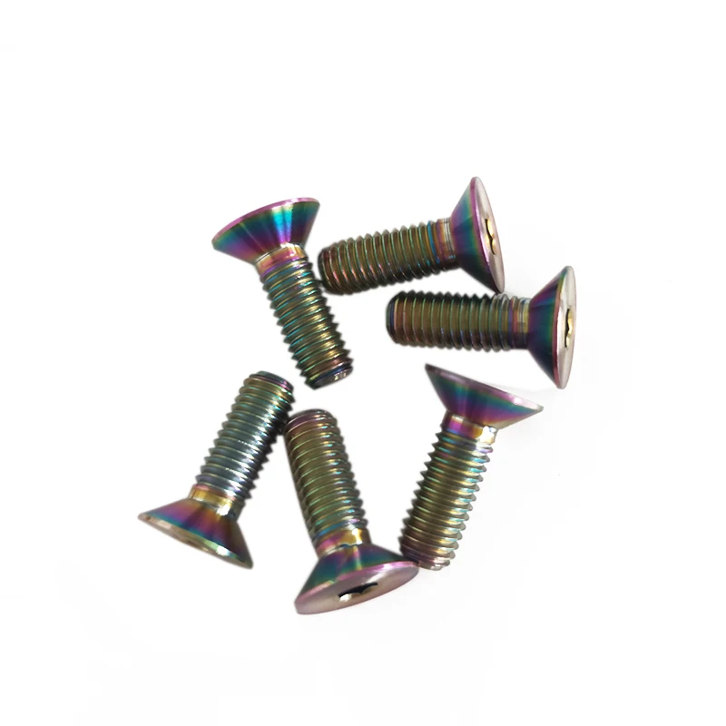 PYTITANS Gr5 Titanium Alloy Bolt Hexagon Socket Countersunk Head Cap Screws M4*12 for Car Steering Wheel Use Factory Price |