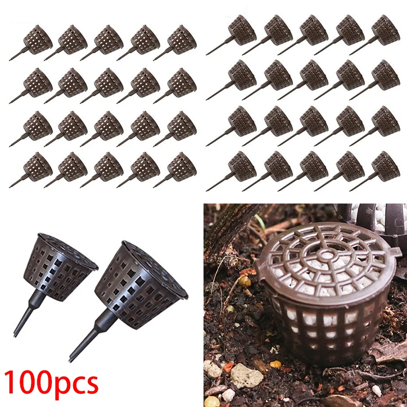 

Yard Bonsai fertilizer box 100pcs Set Succulent Basket Lid PP resin Flower