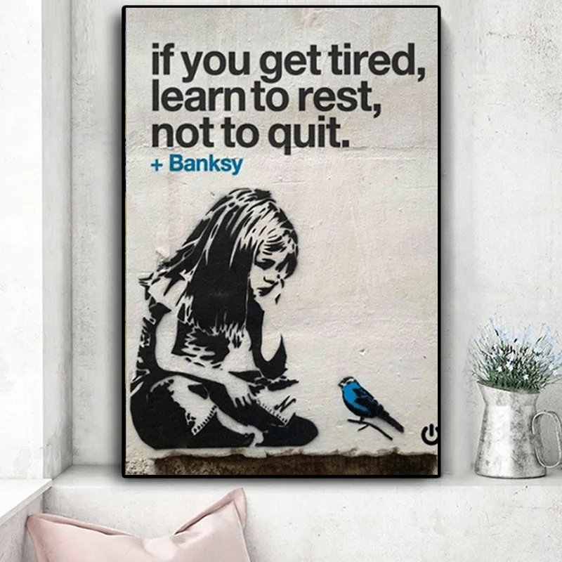 Абстрактные граффити уличная девушка картина маслом на холсте плакаты и принты