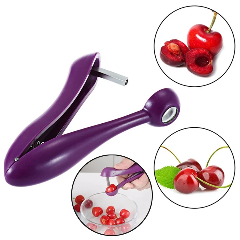 

New Cherry Pitter Plastic Fruits Tools Fast Remove Cherry Core Seed Remover Enucleate Keep Complete Kitchen Gadgets Accessories