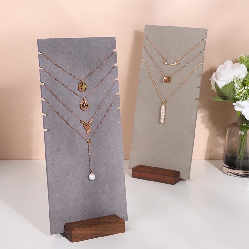 

Colorful wooden necklace holder stand for jewellery holders jewelry organizer jewelry display multi-necklace bracelete case