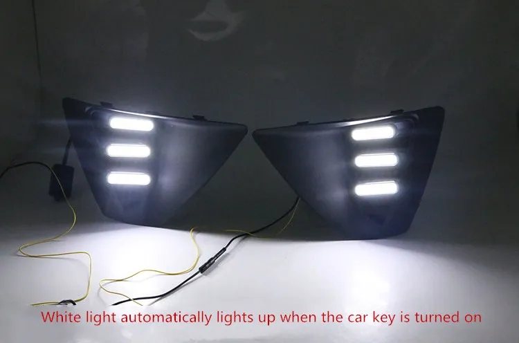 

Светодиодные дневные ходосветильник eOsuns для ford focus с динамическим движущимся желтым сигналом поворота и синим ночным светом