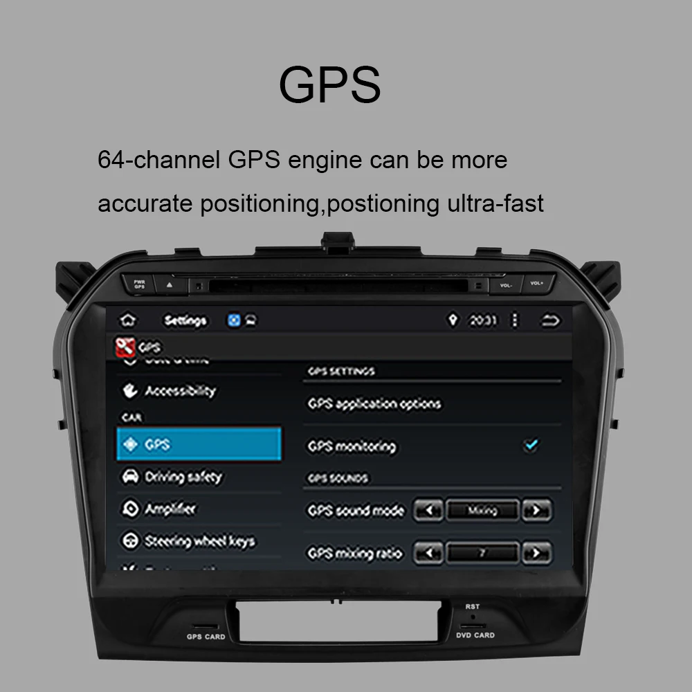 Автомагнитола на Android 10 0 с GPS-навигацией для Suzuki Grand Vitara 2015-2021 мультимедийный