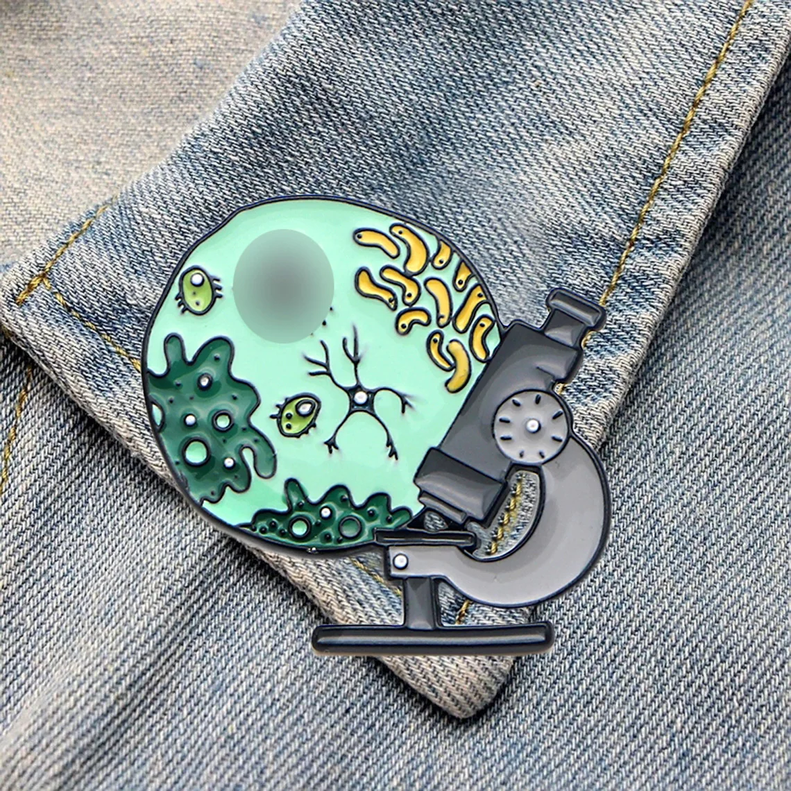 DZ438 эмалированная Брошь булавка с лупой значок на воротник рюкзака шляпы лацкан