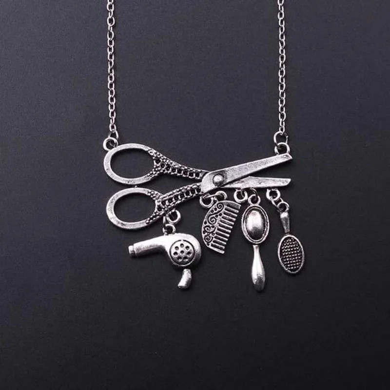 Ожерелье женское с подвеской креативный аксессуар для парикмахера